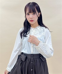 リボン襟フリルブラウス | POETIQUE | axes femme online shop リボン襟フリルブラウス | POETIQUE | axes femme online shop