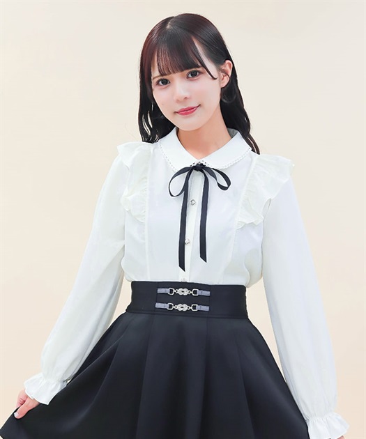 リボン付丸襟長袖ブラウス | POETIQUE | axes femme online shop リボン付丸襟長袖ブラウス | POETIQUE | axes femme online shop