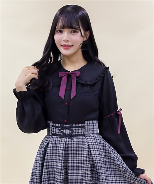 リボン付フリルビッグ襟ブラウス | レディース服・レディース リボン付フリルビッグ襟ブラウス | レディース服・レディース