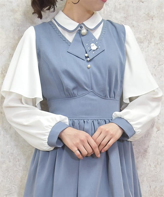 クラシックベリー刺繍エプロン | kawaii | axes femme online shop クラシックベリー刺繍エプロン | kawaii | axes femme online shop