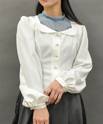 ビスチェデザインブラウス【2点10%OFF対象商品】(白-M)