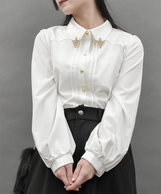 衿金具付きブラウス | 衣料 | axes femme online shop
