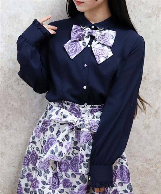 ジャカードリボン付ブラウス | レディース服・レディース ジャカードリボン付ブラウス | レディース服・レディース