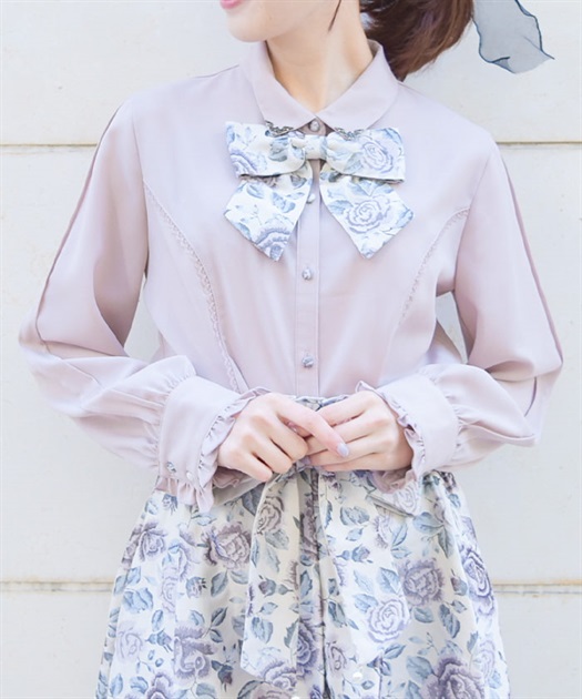 ジャカードリボン付ブラウス | レディース服・レディース ジャカードリボン付ブラウス | レディース服・レディース