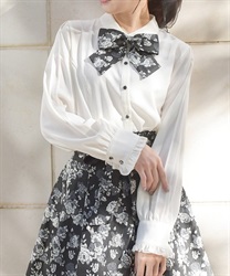 ジャカードリボン付ブラウス | レディース服・レディース ジャカードリボン付ブラウス | レディース服・レディース