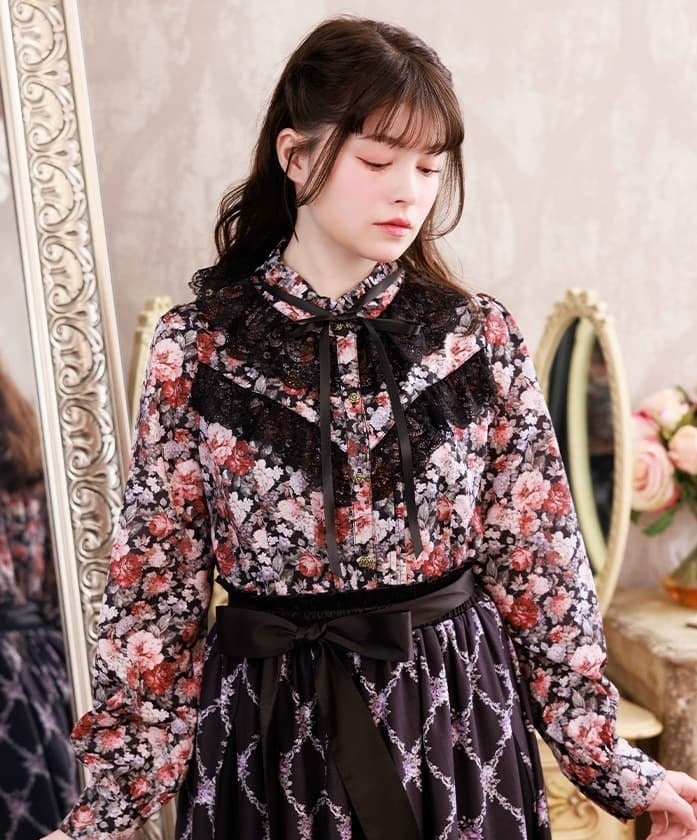 OHGA FLORAL ブラウス　スフレ MOUSSY（マウジー）の「BOTANICAL RUFFLE ブラウス（シャツ