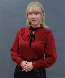 クロスレーススタンド襟ブラウス(ワイン-M)