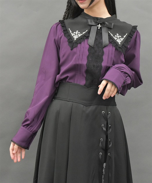 クロス刺繍シスターブラウス | POETIQUE | axes femme online shop クロス刺繍シスターブラウス | POETIQUE | axes femme online shop