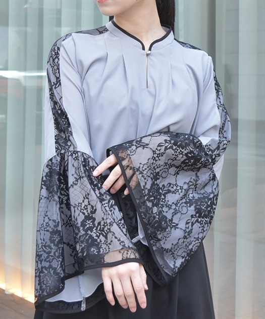 レースフレア袖ブラウス | axes femme | axes femme online shop レースフレア袖ブラウス | axes femme | axes femme online shop