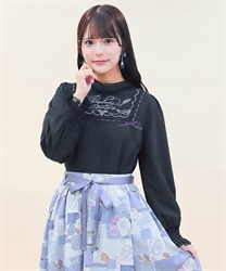 パペトゥリーロゴ刺繍ブラウス(黒-M)