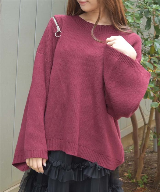 ショルダージップニット | outlet | axes femme online shop ショルダージップニット | outlet | axes femme online shop