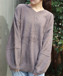 フェザーロングニット【期間限定価格】(グレー-F)