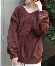 フェザーロングニット【期間限定価格】(Ｄブラウン-F)