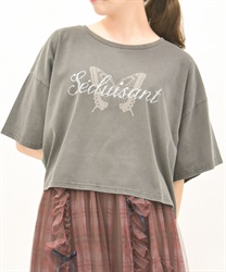 ビジューロゴショートＴシャツ【WEB限定価格】(ベージュ-F)