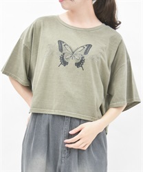 ビジューロゴショートＴシャツ【WEB限定価格】(グレー-F)