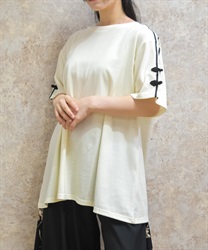 チャイナラインＢＩＧＴシャツ(生成り-F)