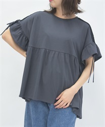 接触冷感切替フレアロングプルオーバー【WEB先行販売】(チャコール-F)