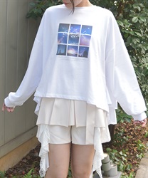 フォトＰＴフリルプルオーバー【WEB先行販売】(白-F)