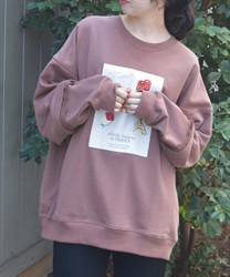 パリトラベルプリントトレーナー(モカ-F)