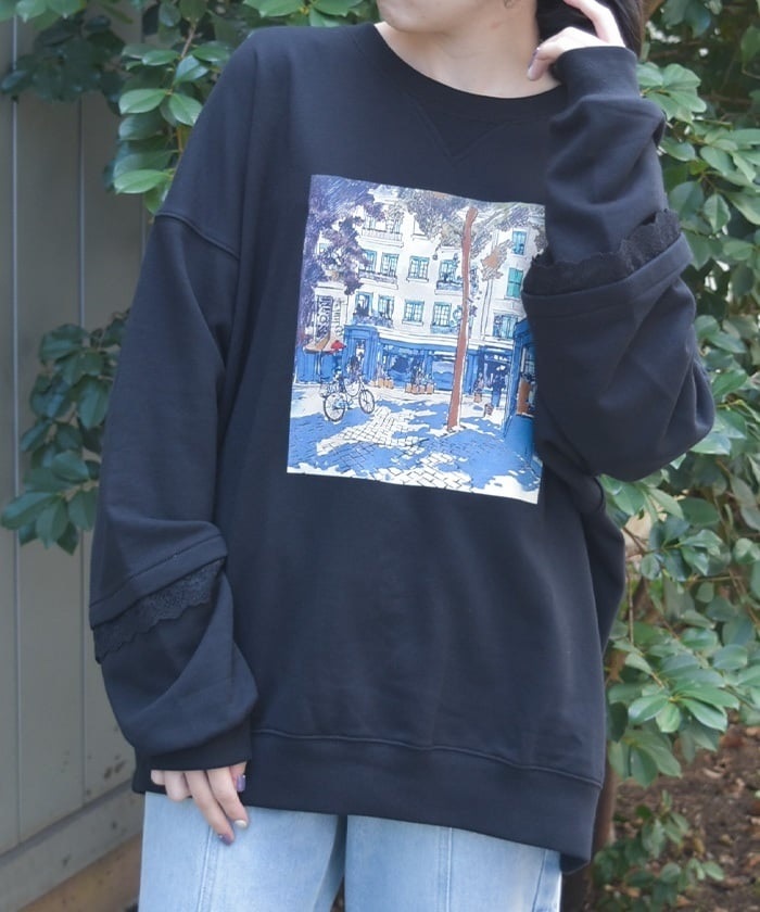 パリトラベルプリントトレーナー