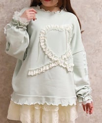 フリルハートロングトレーナー(ミント-F)