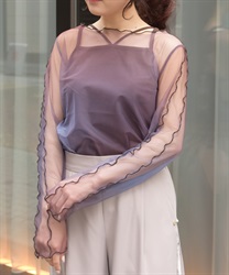 インナー付グラデシアトップス(茶-F)