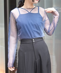 インナー付グラデシアトップス(紺-F)