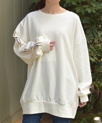 袖ラインカットチュニック(生成り-F)