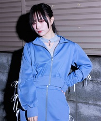 リボンライントラックジャケット【2点10%OFF対象商品】(ブルーグレー-M)