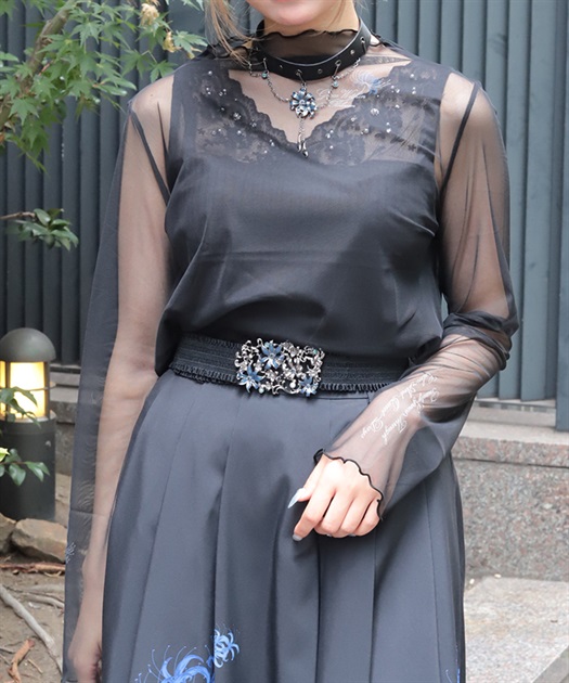 彼岸花プリントシアートップス【WEB先行販売】