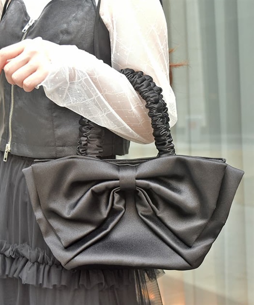 ビッグリボンサテントート | axes femme | axes femme online shop ビッグリボンサテントート | axes femme | axes femme online shop