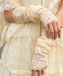 レースアームカバー(ベージュ-F)