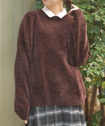 モールヤーンニットチュニック【期間限定価格】(茶-F)