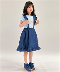 インパン付サス付デニムスカート【2点10%OFF対象商品】(ウォッシュ-120cm)