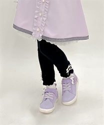 kidsフラワーレースレギンス(黒-120cm)