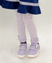 kidsフラワーレースレギンス(ラベンダー-120cm)