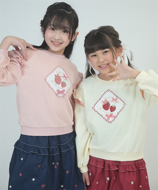 いちご刺繍トレーナー【WEB限定価格】 | kids | axes femme いちご刺繍トレーナー【WEB限定価格】 | kids | axes femme