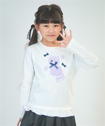 ねこパッチワークＴシャツ【2点10%OFF対象商品】(生成り-120cm)