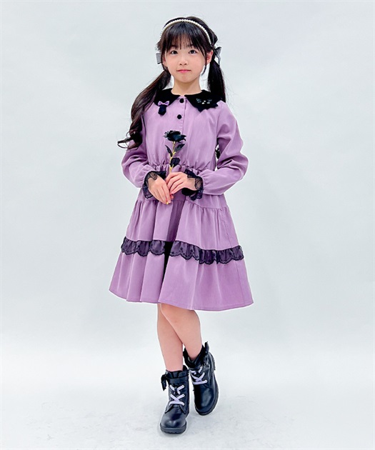 kidsネコ襟ティアードワンピース | outlet | axes femme online shop kidsネコ襟ティアードワンピース | outlet | axes femme online shop