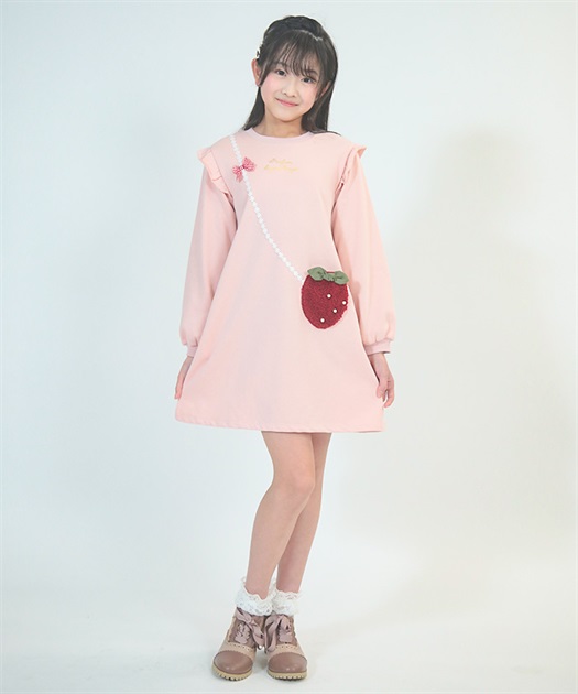 いちごポシェット風カットワンピース【期間限定価格】 | kids いちごポシェット風カットワンピース【期間限定価格】 | kids