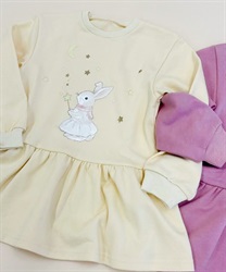kidsうさぎプリントカットチュニック【WEB限定価格】(生成り-100cm)