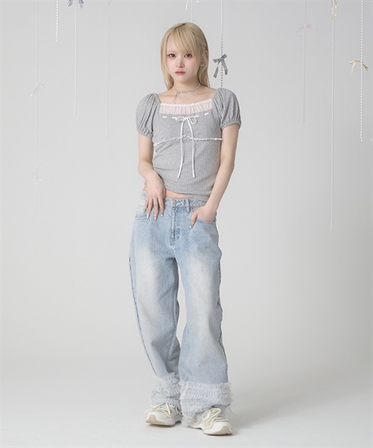 チュールフリルデニム | レディース服・レディースファッション チュールフリルデニム | レディース服・レディースファッション