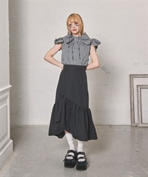 ボリュームマーメイドスカート【10%OFF対象商品】(黒-0)
