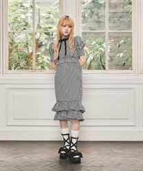ボウタイフリルワンピース【10%OFF対象商品】 | FICKLE BEBE ボウタイフリルワンピース【10%OFF対象商品】 | FICKLE BEBE