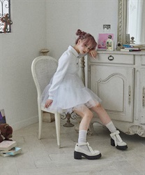 パフスリーブボリュームワンピース