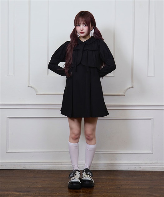 ボレロリボンレイヤードワンピース【期間限定価格】 | FICKLE BEBE ボレロリボンレイヤードワンピース【期間限定価格】 | FICKLE BEBE