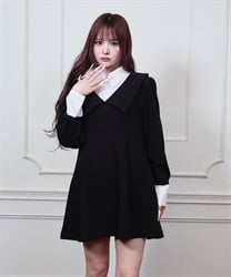 レイヤードクラシカルワンピース | 衣料 | axes femme online shop