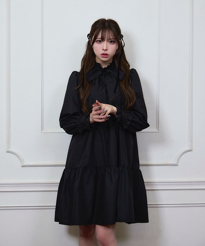 フリルリボンティアードワンピース【2点10％・3点15％対象】 | Fickle Bebe