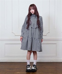 フリルリボンティアードワンピース【2点10%OFF対象商品】(Ａ-F)
