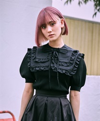 フリルビッグカラー(黒-F)